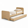 Lit enfant avec lit gigogne chêne clair panneaux MDF 90 x 190 cm
